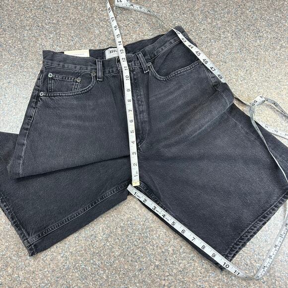 Agolde Lenox Culotte Wide Leg Shorts, Black, 28, NEW - Picture 4 of 6